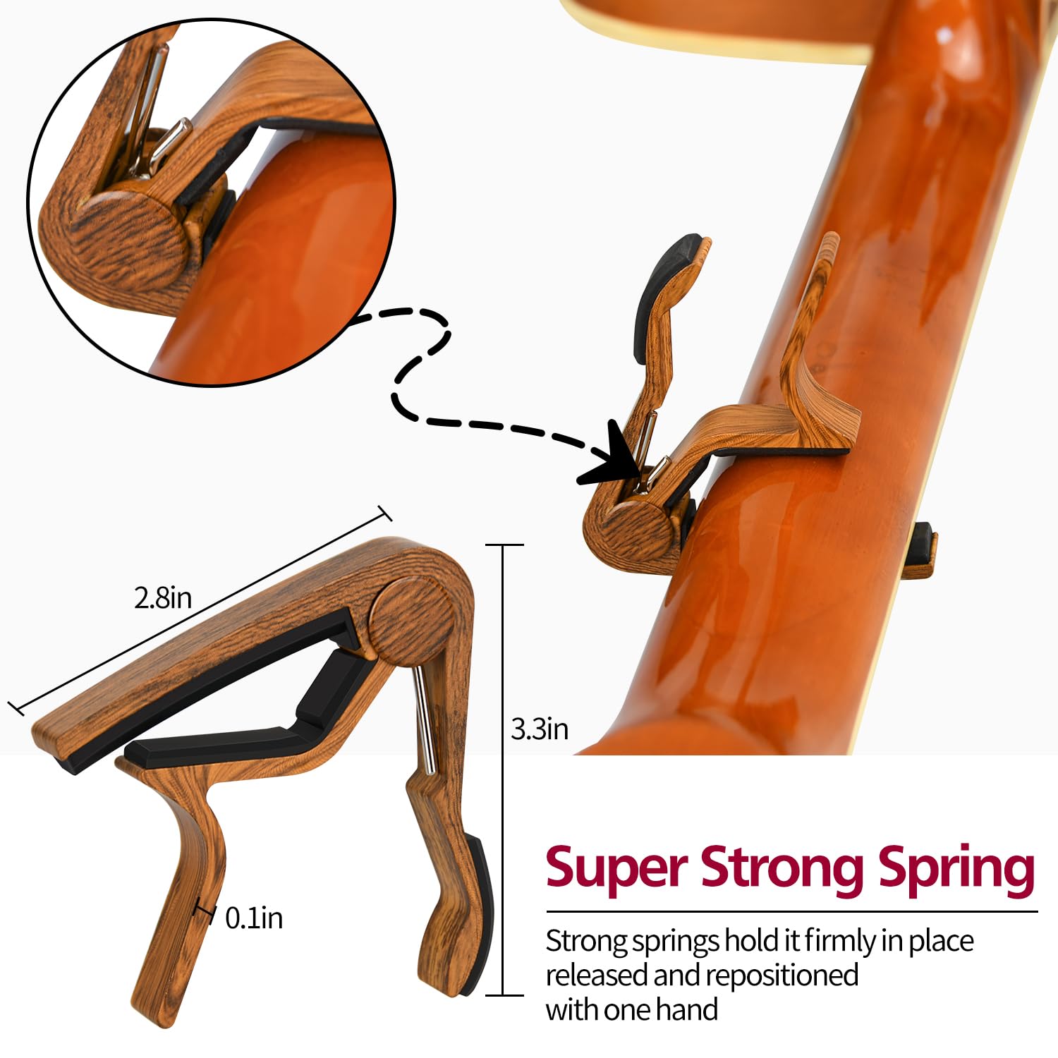 Amazon | ギターカポ、ギターピック付き2パックギターカポ