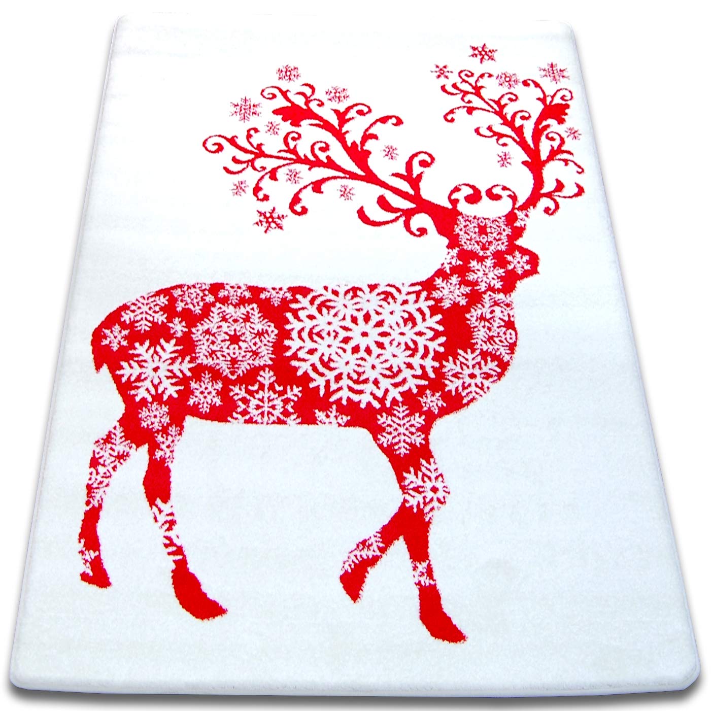 Tapis crème/rouge 133 x 190 cm F788 idéal pour salon