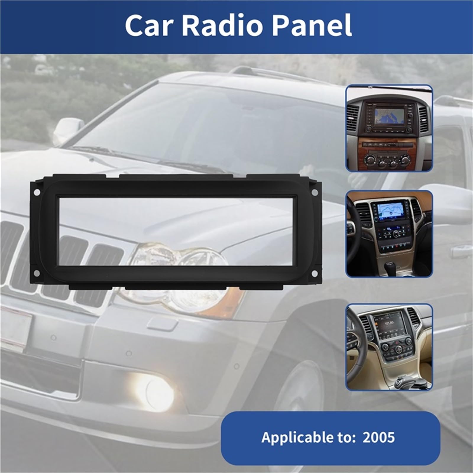 Car Stereo Panel,Fit For Jeep,for Grand Cherokee,for Radio | 2005 1Din Mount,Frame