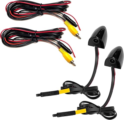 Miniatura 4 de Master Tailgaters Cámaras laterales RCA, derecha e izquierda (paquete de 2), activada por señal de giro  Imagen reversible  Ajuste universal para