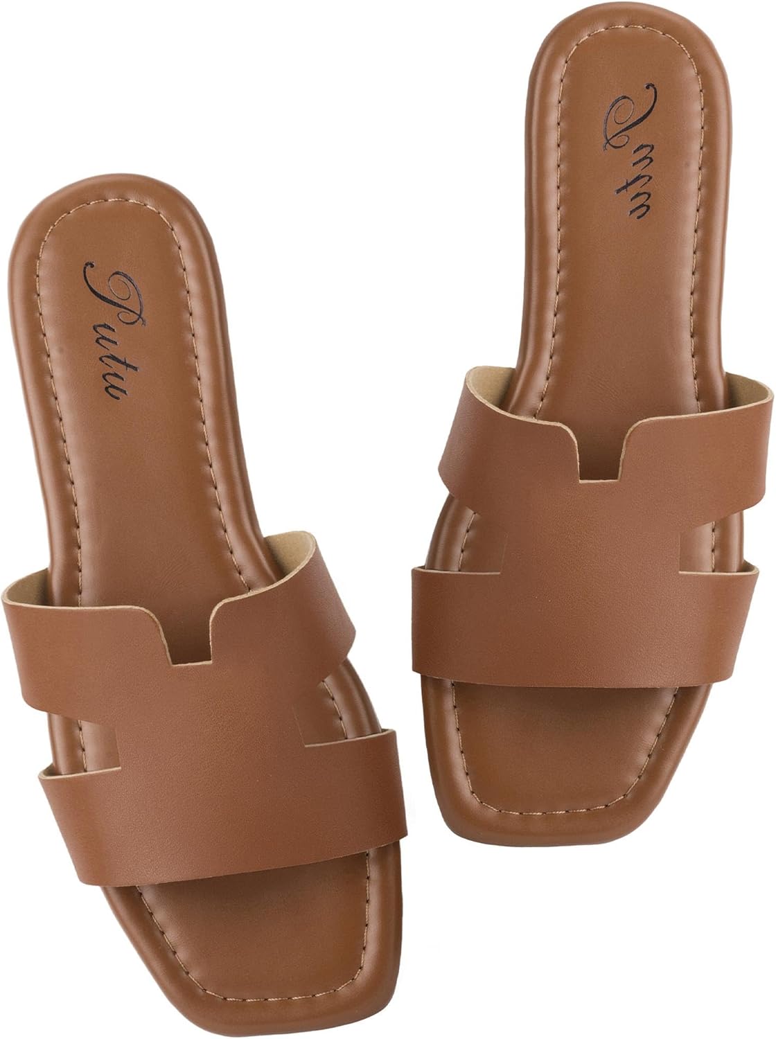 Putu Women’s Flat Sandals Cute Slide Summer Sandals