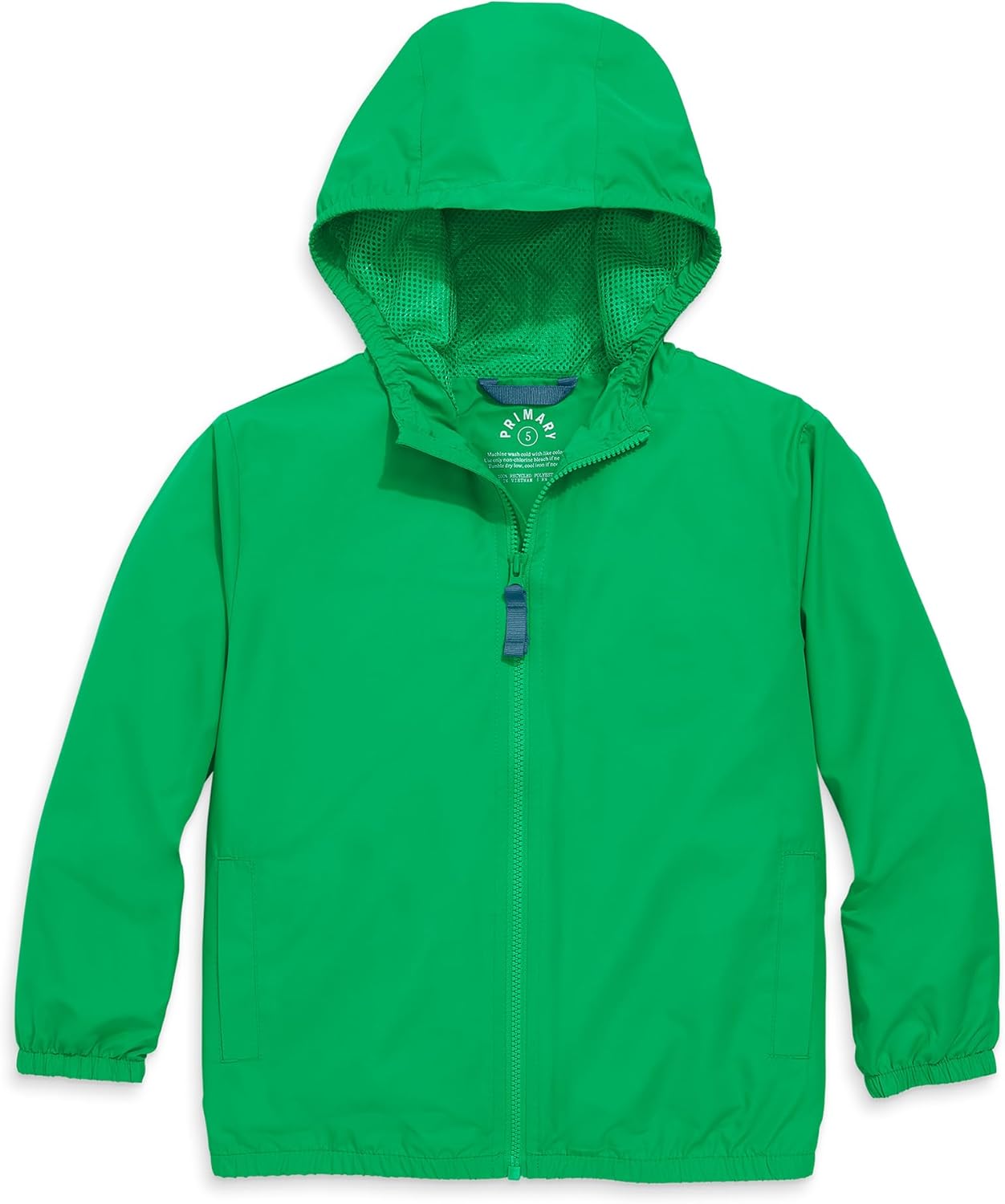 Primary Kids Packable Windbreaker, Lightweight Water-Resistant Jacket