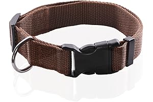 Adjustable Nylon Dog Collar in Stunning Brown: A Tailored Fit for Your Canine Companion
