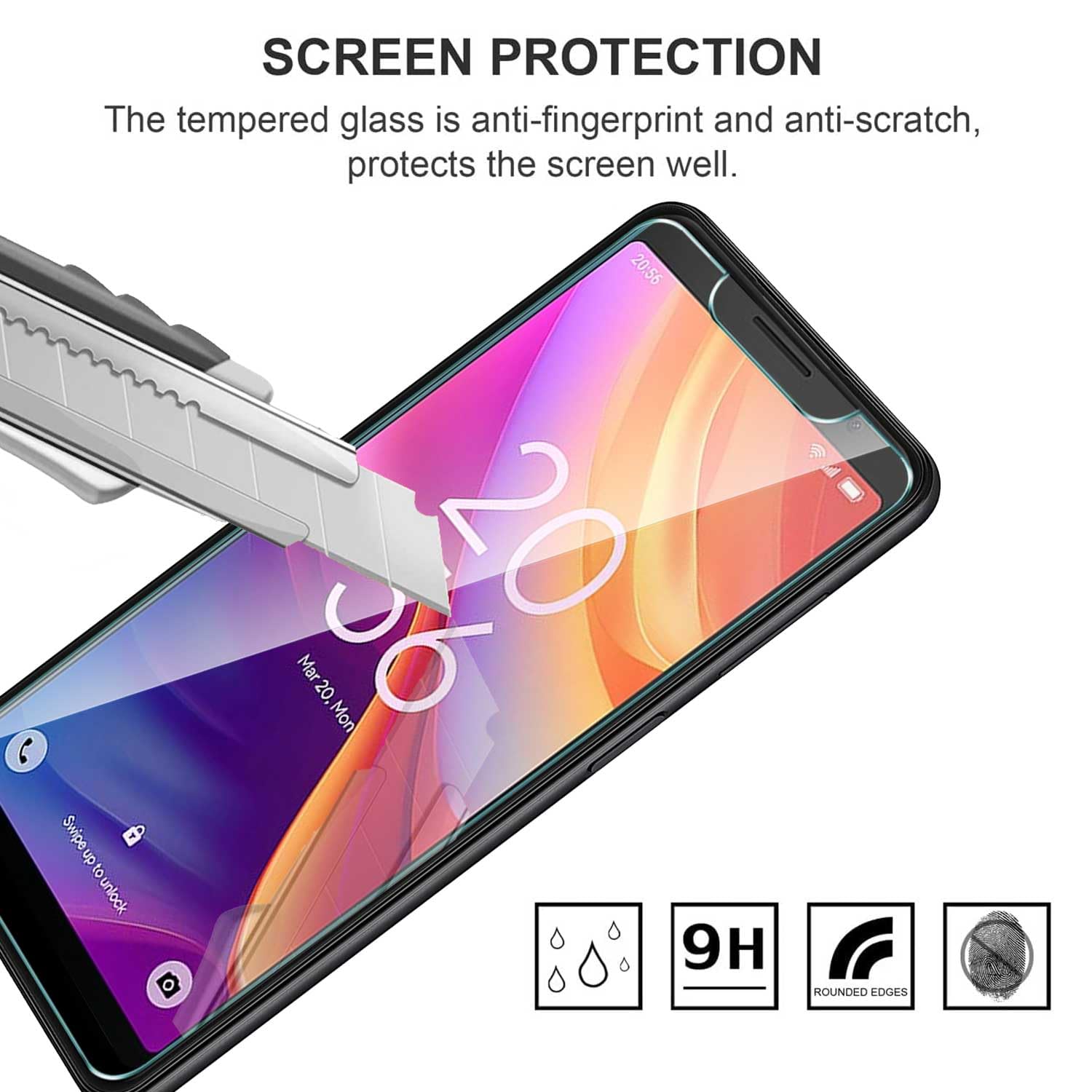 Cover Per TCL 501 Con 2 Vetri Temperati: Custodia Morbida In TPU Trasparente Antigiallo E Protezione Schermo