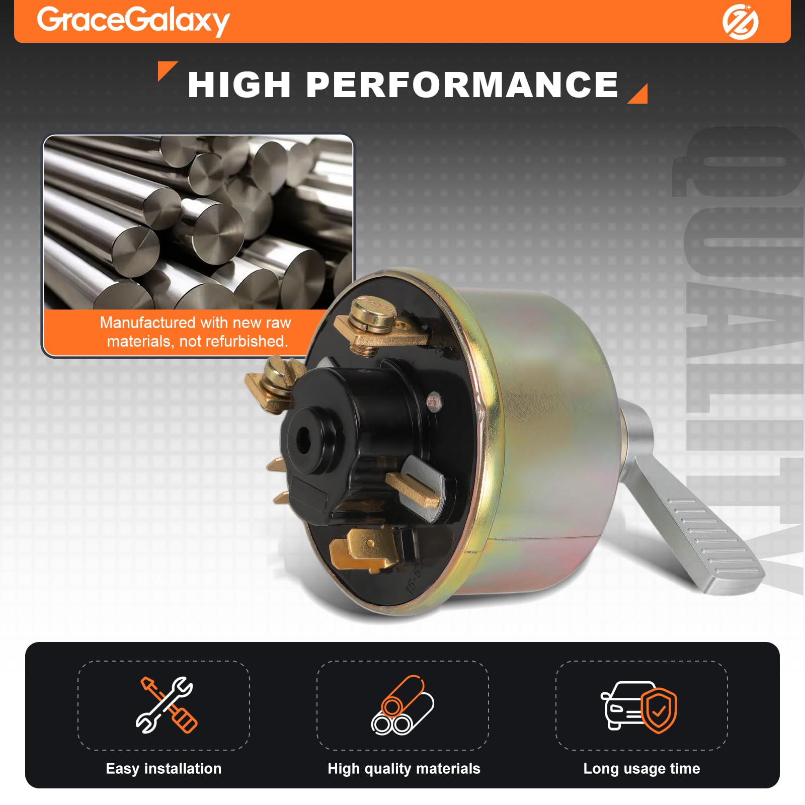 GraceGalaxy Interruttore di accensione per Fiat 1000DT 350DT 450DT interruttore a incandescenza, interruttore di accensione con chiave, per 5118444, 4180375, 6673000, 72089444