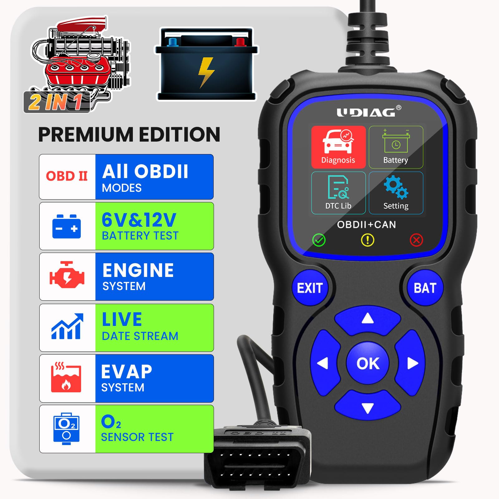 Amazon.co.jp: UDIAG CR720 最新 obd2 診断 機 OBD2スキャナー 故障