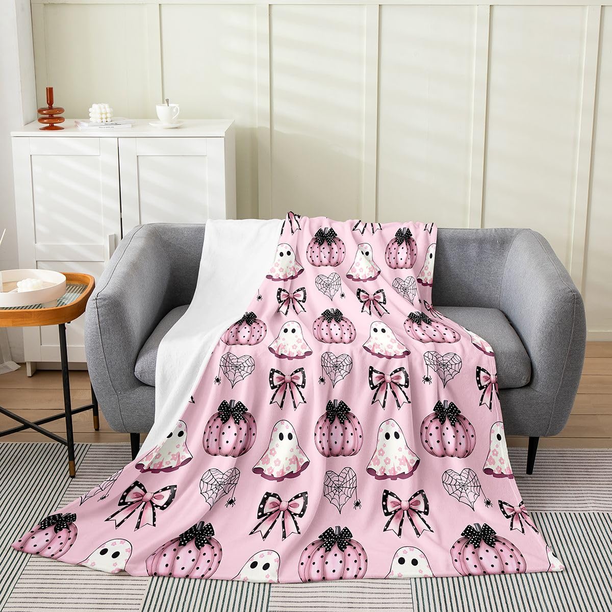 Loussiesd Happy Halloween Coperta di flanella peluche Fuzzy Queen 228 x 228