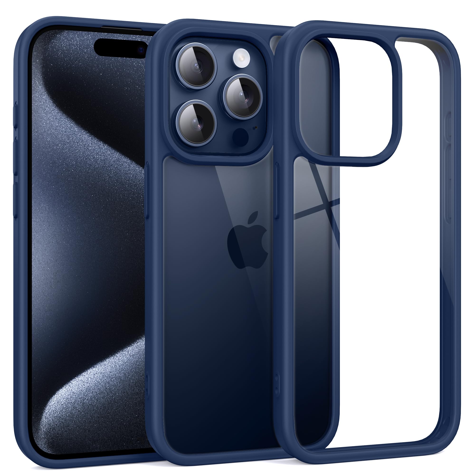 Amazon.co.jp: Supdeal iPhone 15 Pro 用耐衝撃透明ケース 米軍MIL規格
