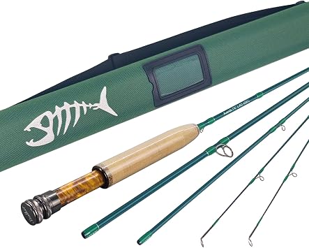 Aventik Stalker Ultralight Fly Rod, 76 LW2 / 80 LW3 / 86 LW4, IM12 Carbon Fiber Blank, Medium-Fast Action, 4-Piece Rod with Extra Tip, Blue & Red