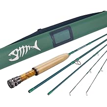 Aventik Stalker Ultralight Fly Rod, 76 LW2 / 80 LW3 / 86 LW4, IM12 Carbon Fiber Blank, Medium-Fast Action, 4-Piece Rod with Extra Tip, Blue & Red