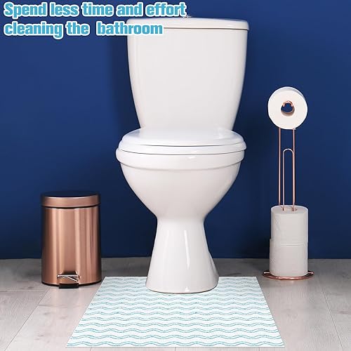 Miniatura 6 de Tinideya 100 alfombrillas desechables para inodoro en forma de U, desodorizantes, antideslizantes, para entrenamiento de orina, protector de suelo