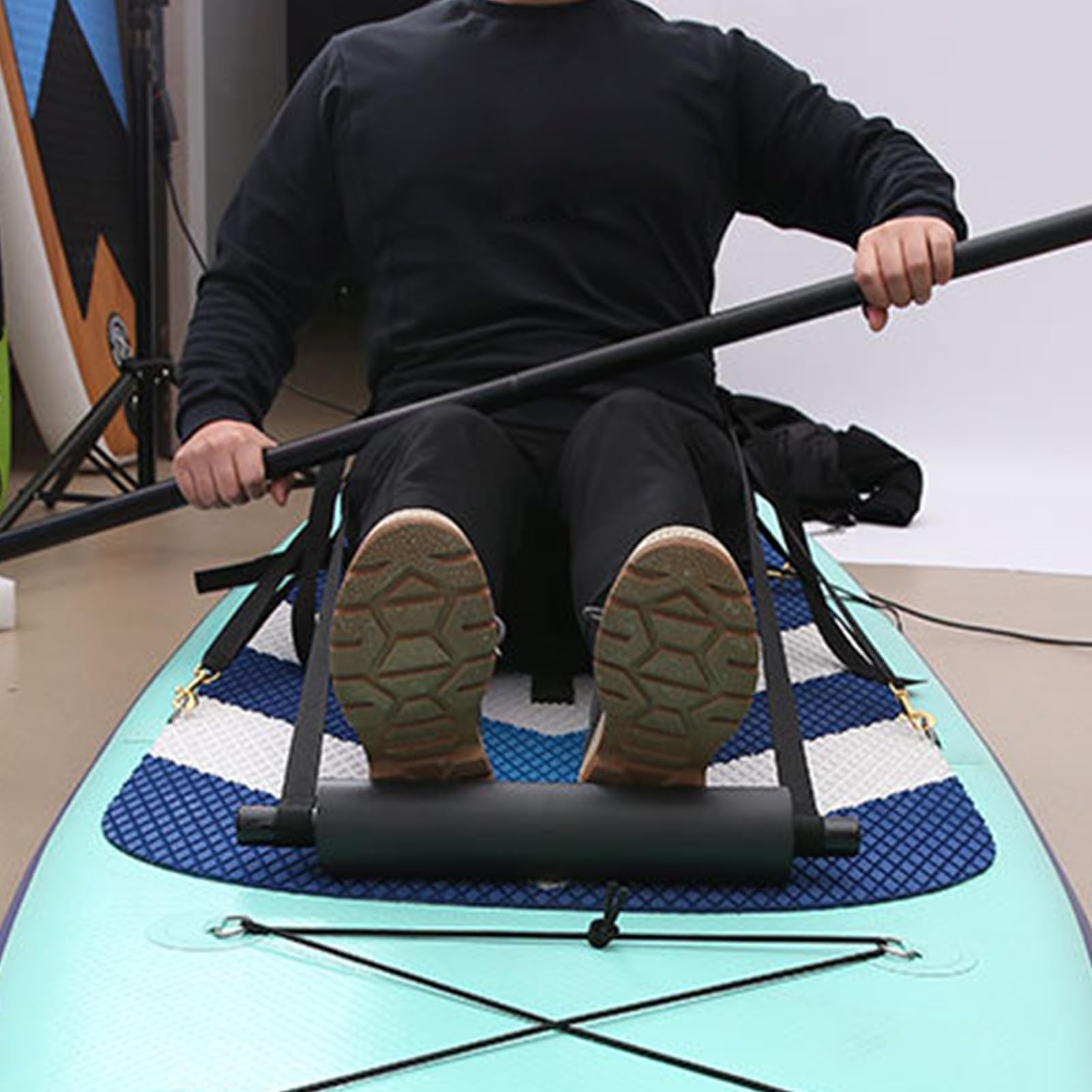 Kajak-Fußpedal – Fußpedal für Surfbretter mit doppelten Gurten, leicht schleifbarer Knöchel | Fußstütze verstellbar für Kajak, Kanu, Boot, See oder Rudern von Me