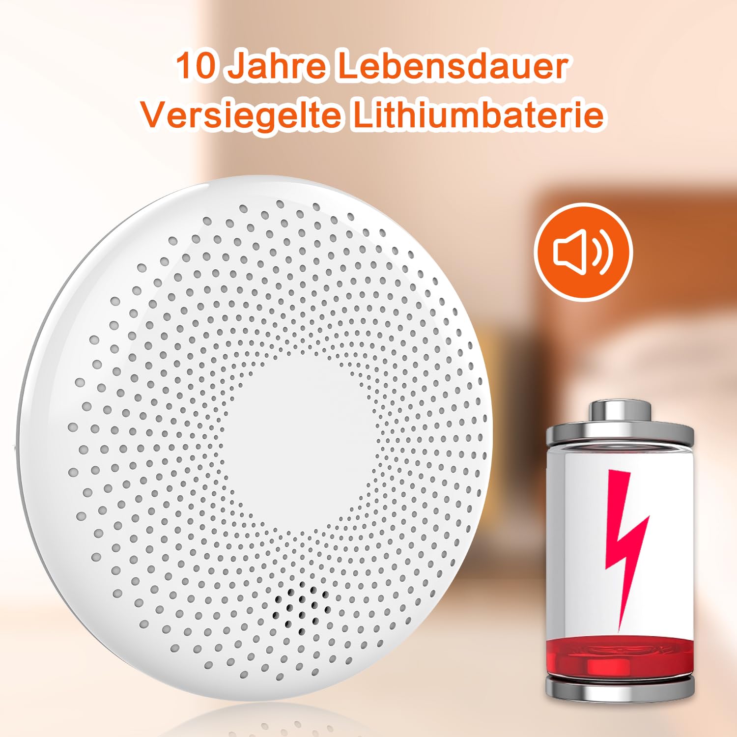 Rilevatore di fumo e monossido di carbonio XINDUM WiFi Rivelatore combinato di fumo e CO con batteria da 10 anni EN14604 & EN50291(1 Pezzo)