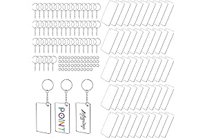 Acrylic Keychain Blanks Set for Vinyl & DIY - 150 Pieces