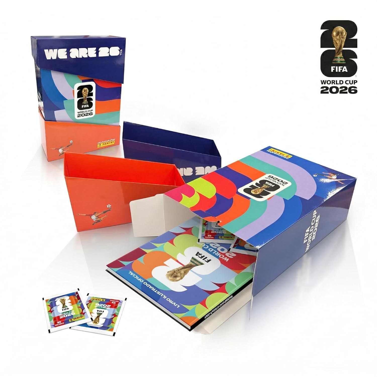 Copa do Mundo FIFA 2026™ Box Mundial com Álbum Capa Dura + 50 Envelopes de Figurinhas – Comprar Online