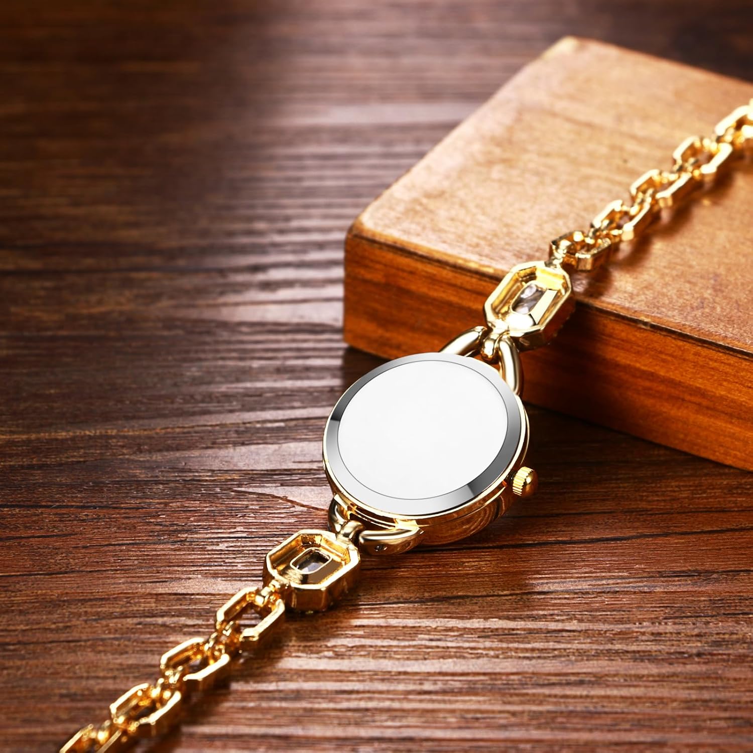 Lancardo Elegant Womens Bracelet Watch: Luxury Bling Rhinestone Stylish Quartz Roman Numerals Stainless Steel Dressy Wristwatch for Lady - Image 5