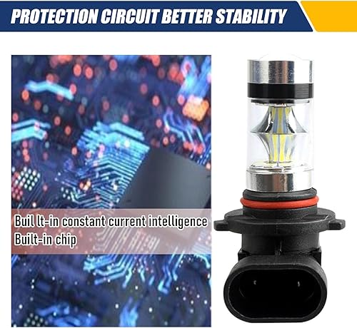 Miniatura 3 de Paquete de 2 bombillas LED antiniebla 90059006 para automóvil, luces de haz bajo de 12 V, 100 W, luz delantera de 6500 K, luces de circulación