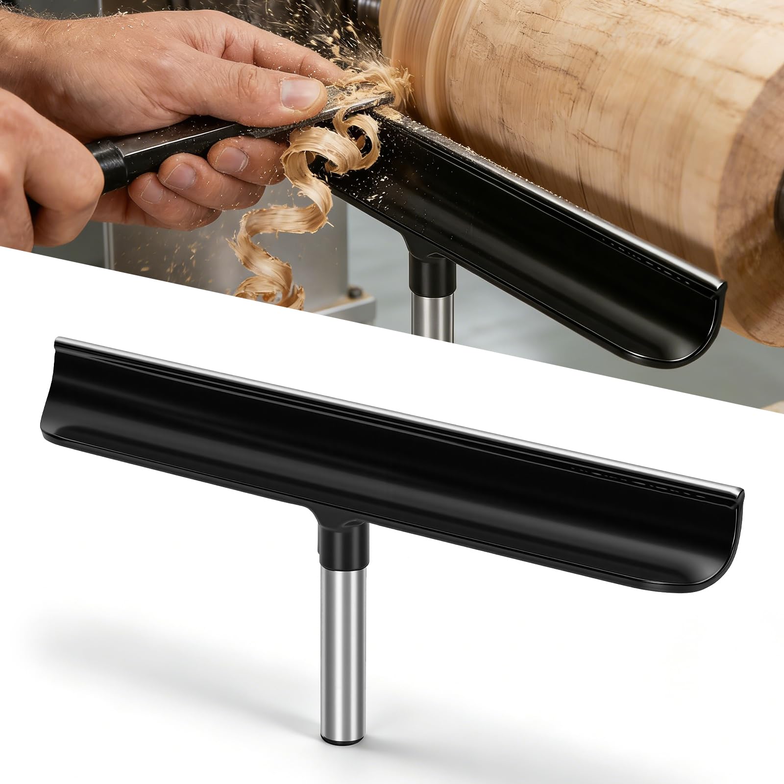 Werkzeugauflage Drechselbank,Edelstahl-Drehbank-Auflage 30 cm,T-Typ Drechselbank für Holz,Handauflage Drechseln,16 mm Pfosten Werkzeugstütze für Lathe Drechselzubehör