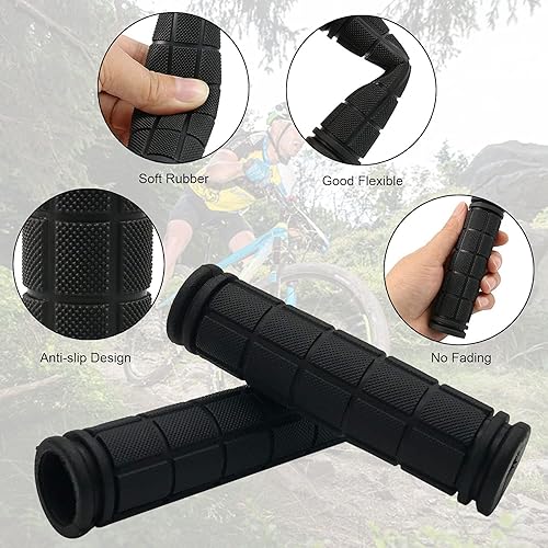 Miniatura 3 de Empuñaduras de manillar de bicicleta con serpentinas de borla, agarre antideslizante de goma suave para niños y niñas, piezas de repuesto de