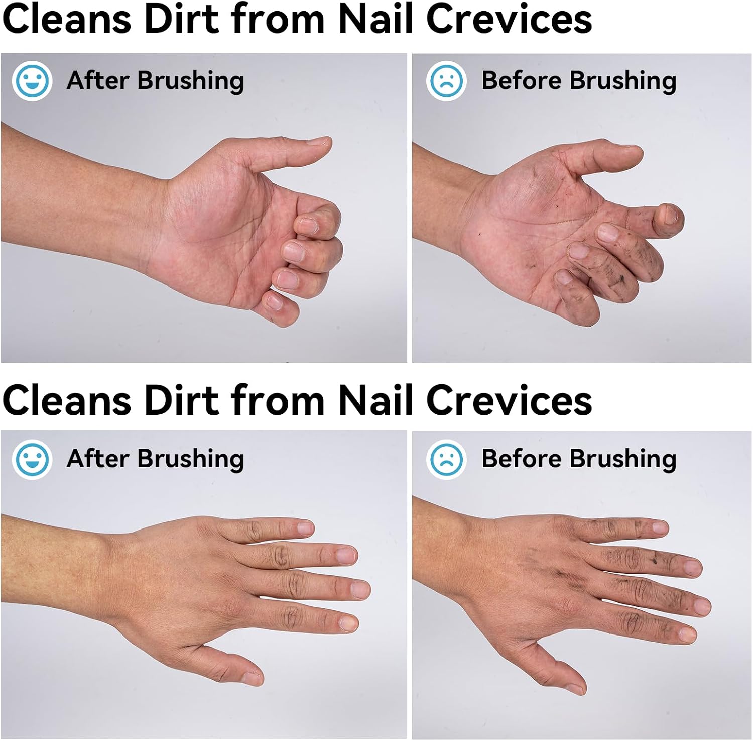 Nail Brush for Cleaning Fingernails Handle Grip Nail Scrubber Brush 4 Pack Kitchen Cleaning Brush Small Shoe Cleaner Brush Laundry Stain Brush for Household Cleaning