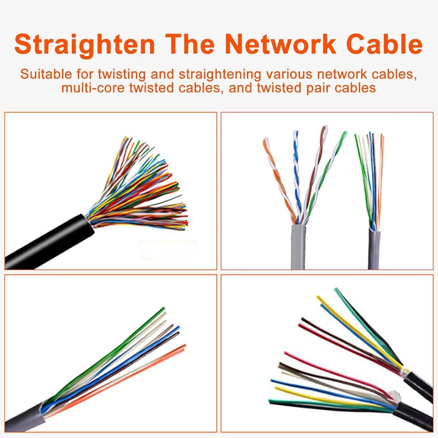 Enderezador neumático de Cables Ethernet con desenrollado Ajustable, de 10 a 100 mm, para Cat5/cat6/cat7.