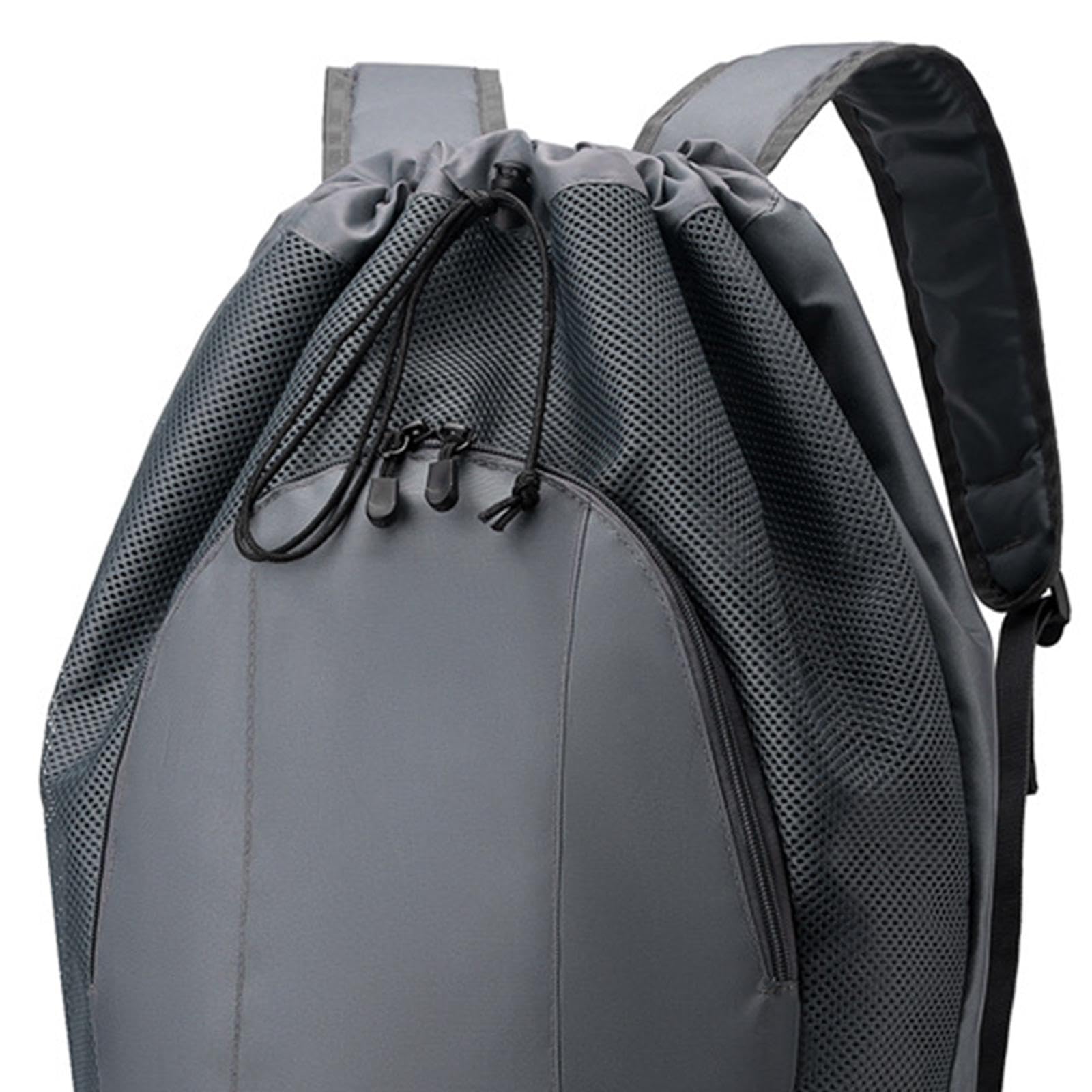 Zaino con Coulisse E Scomparto in Rete, Zaino Sportivo in Nylon per Palestra, Racchetta Da Badminton, Danza, Viaggi, Nuoto, per Donne E, Grigio