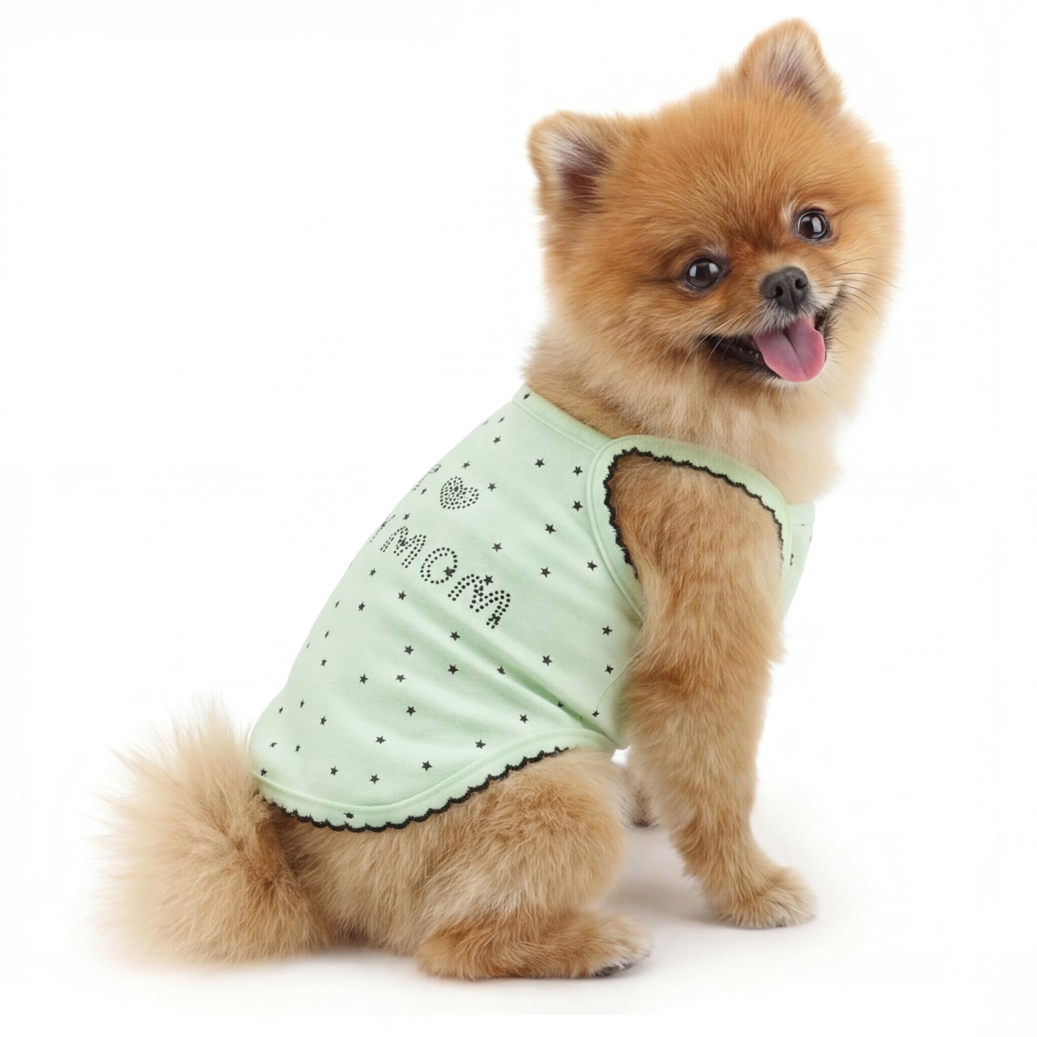 Amazon | SMALLLEE_LUCKY_STORE 犬 服 春夏 I Love My Mom タンク