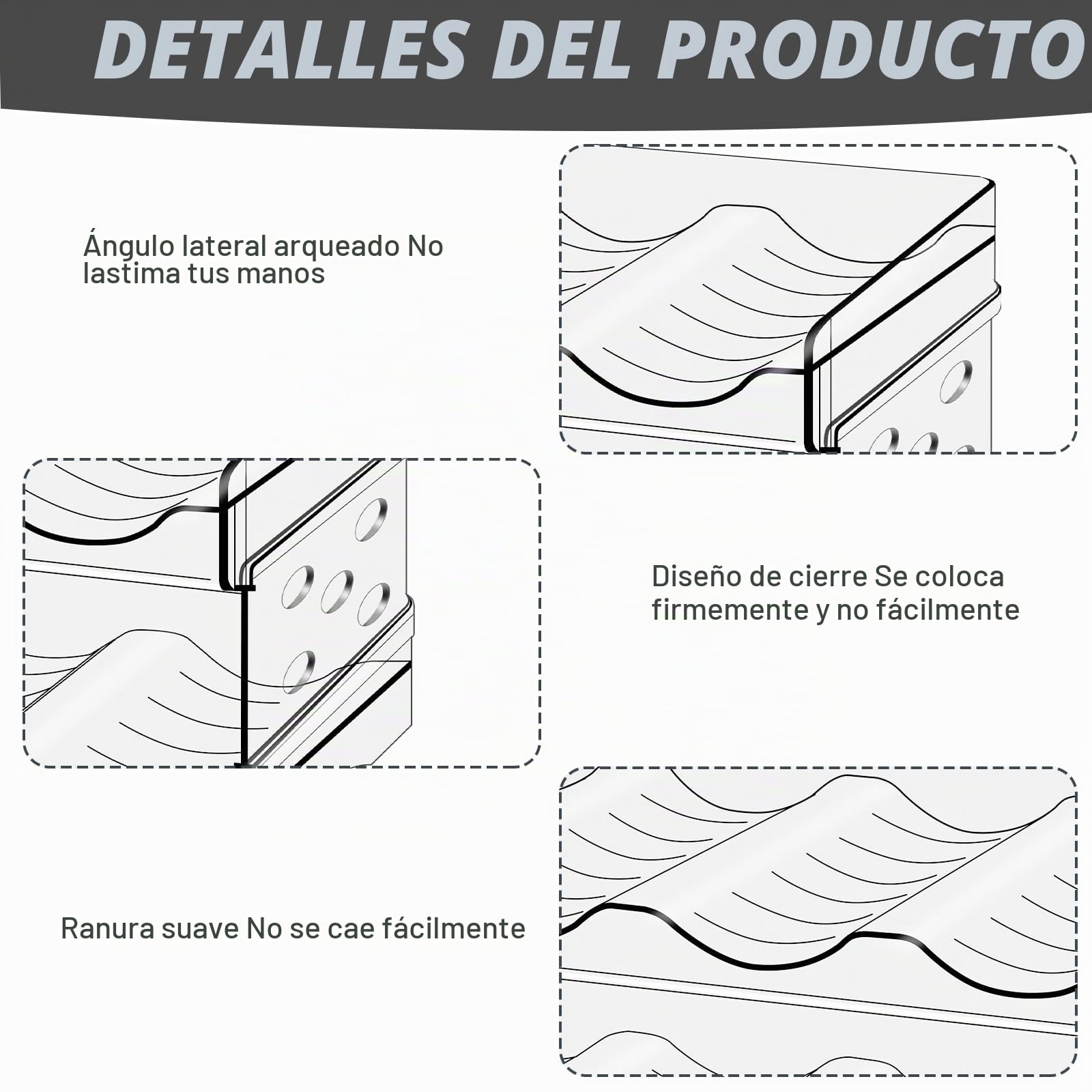 Botellero organizador de botellas para frigorífico: Botellero apilable Botellero, Soporte transparente para botellas de agua, refrigerador, botellero, estante para latas para encimera de cocina