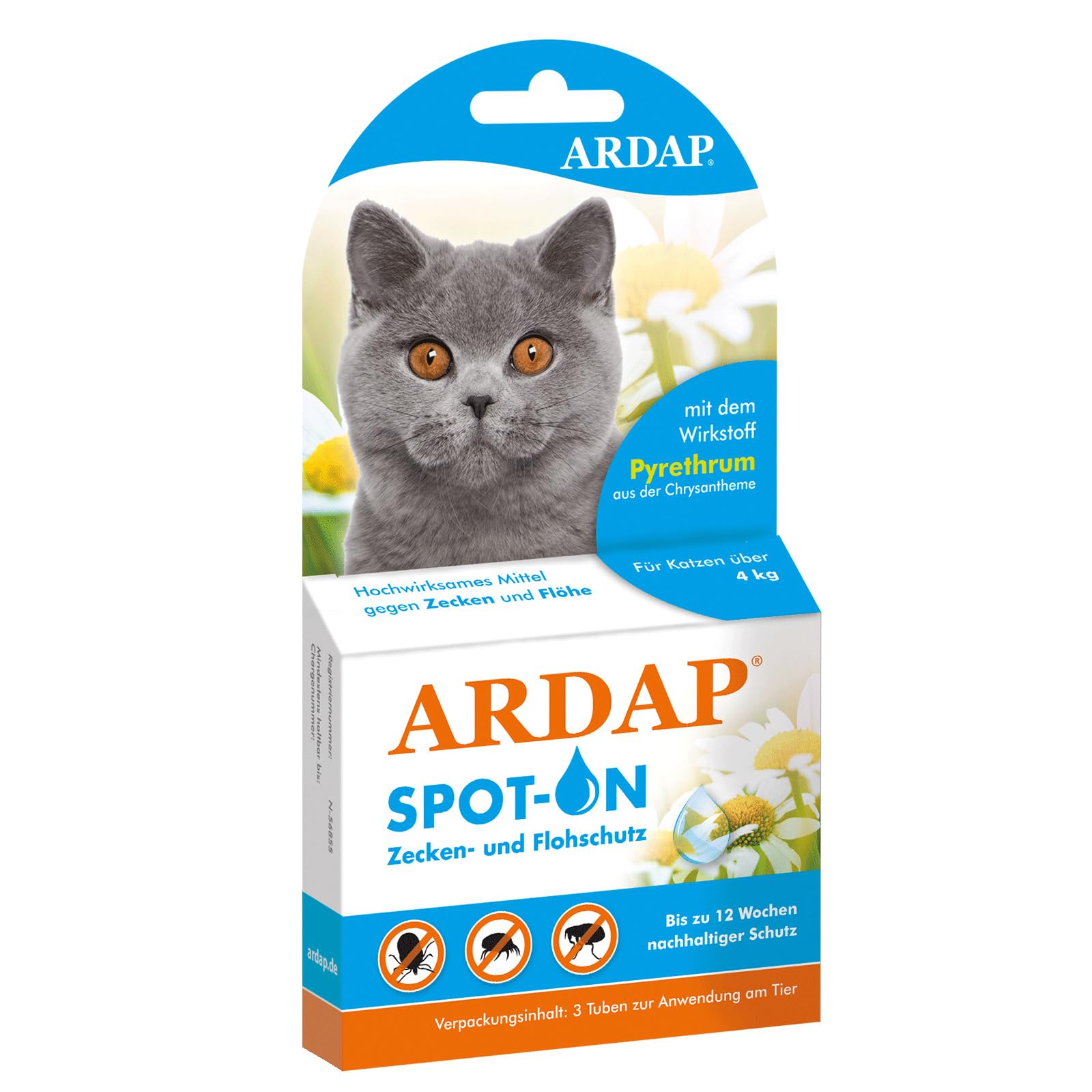 ARDAP Floh- und Zeckenschutz Paket inkl. Dr. Fressnapf Online-Tierarzt Beratung für Katzen (M) - Zeckenmittel für Katzen, Flohmittel Katzen, Zeckenschutz Katze