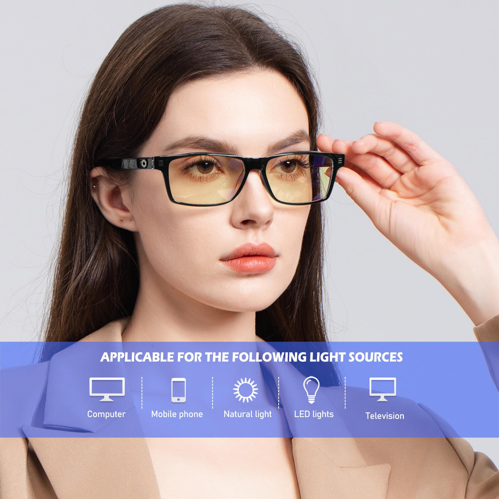 ANYLUV Blue Light Glasses for Women/Men Anti Eyestrain Mens Blue Light Blocking Glasses, Computer Blue-Light Gaming Glasses