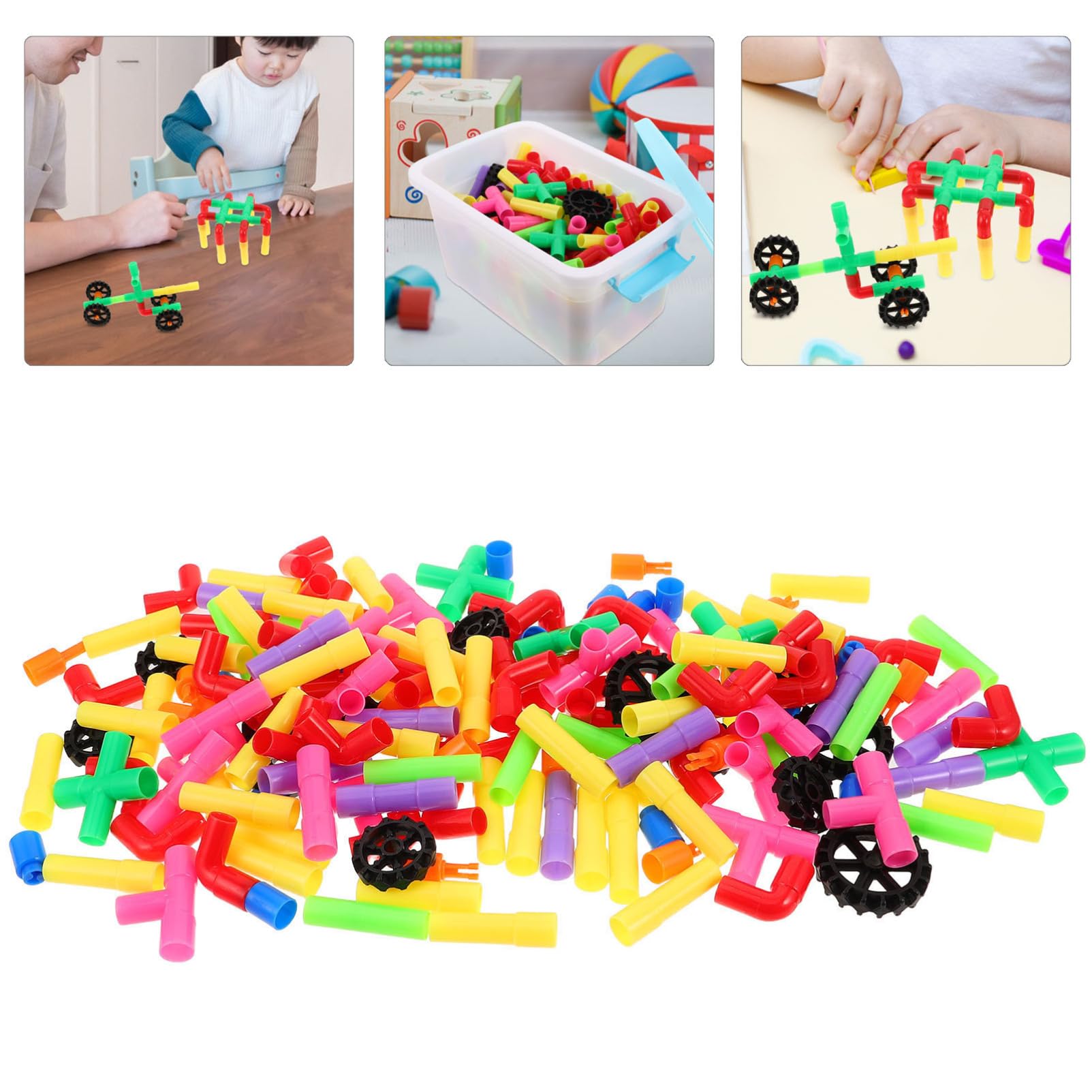 Rohrbausteine Für Junge Mädchen Bunte Steckbausteine Aus Großes Bauspielzeug Mit Ineinandergreifenden Röhren Für Indoor Und Outdoor