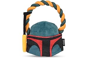 FOR PETS Boba Fett Rope Ring with Plush Head Dog Toy
