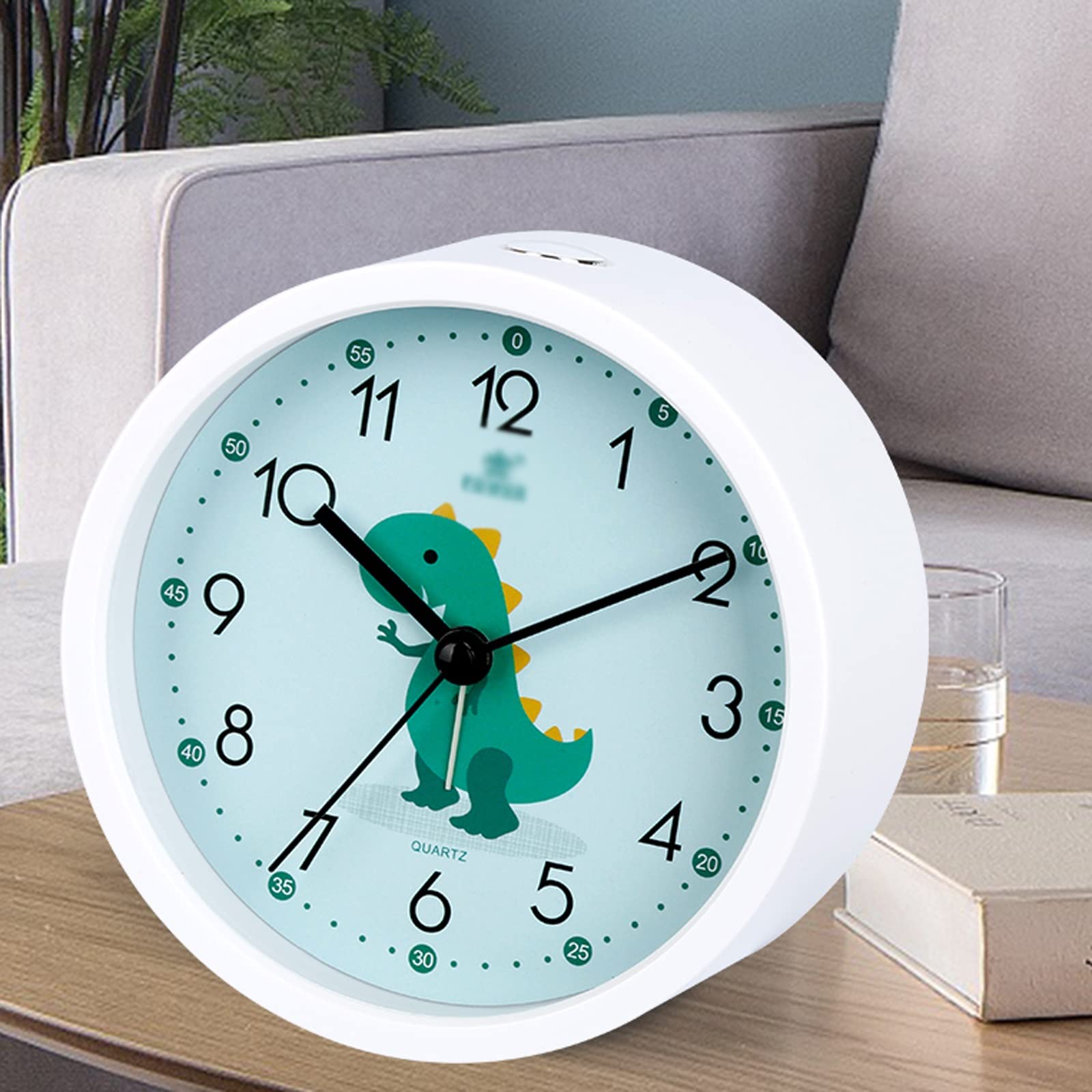 Sveglia Analogica Sveglie analogiche for camera da letto Senza ticchettio  con luce notturna Funzione snooze Sveglia rotonda Orologio a batteria for  ...