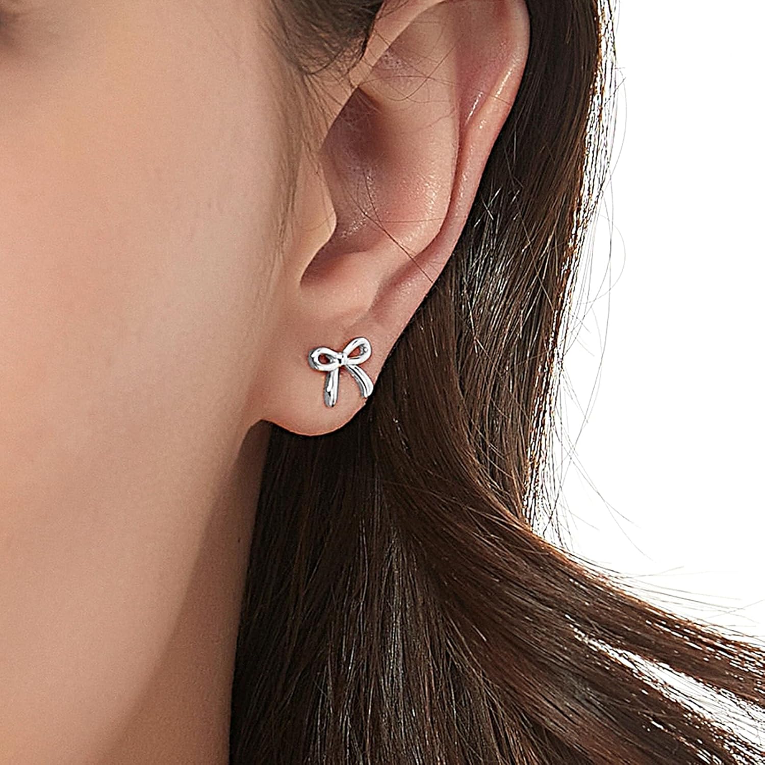 Tiny Bow Earrings for Women S925 Sterling Silver Bow Earring Stud Minimalist Small Ribbon Bowknot Earrings Coquette Party Statement Stylish Jewelry Gifts - Image 4
