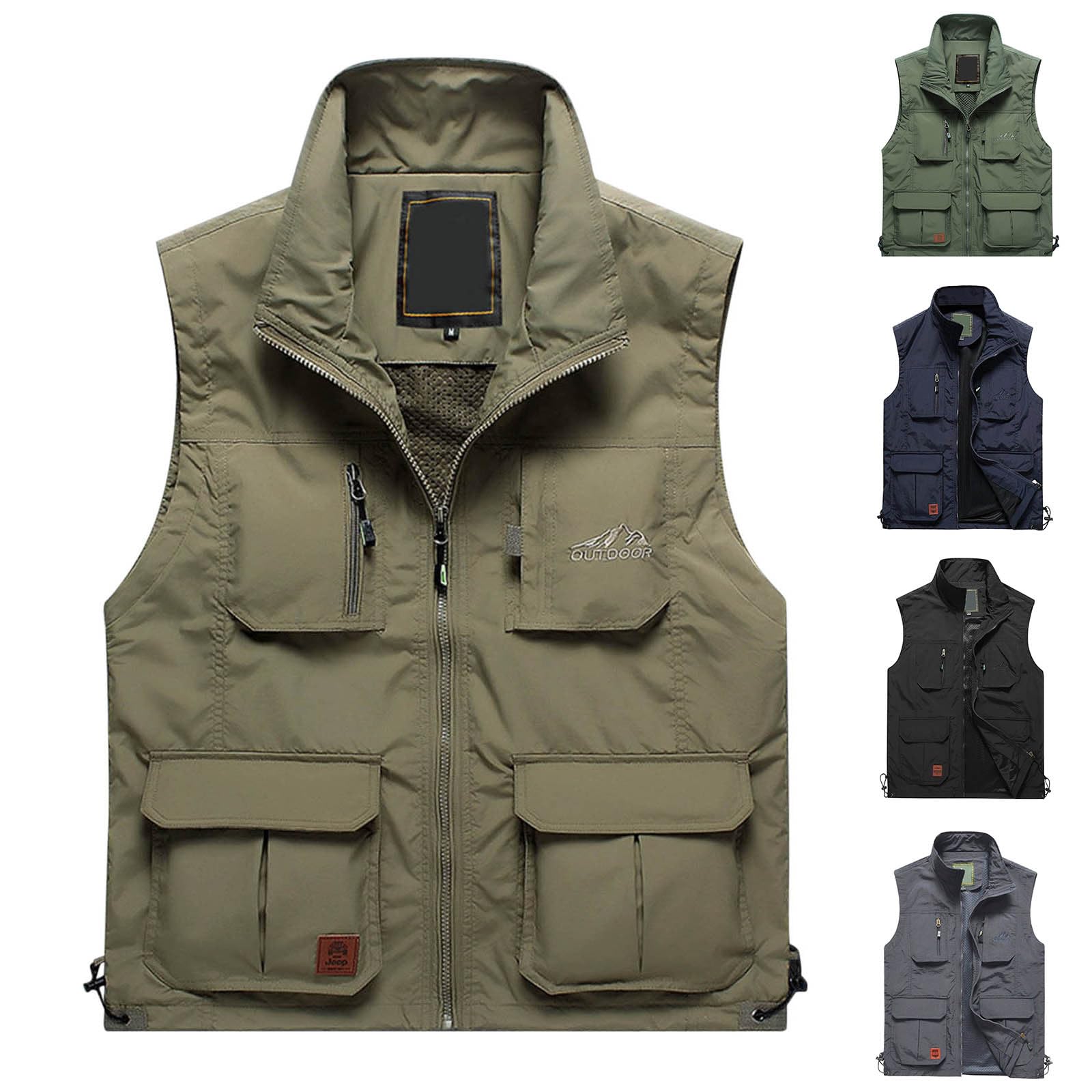 Generisch Chaleco cargo para mujer, sin mangas, chaleco de softshell, chaleco de softshell, chaleco de trabajo ligero, chaqueta de ocio, chaleco clásico de reportero, chaleco de transición para
