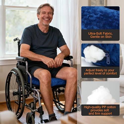 Miniatura 4 de Almohada de dona para tratamiento de llagas de cama, glúteos, cojín para silla de ruedas, almohada de alivio de presión de úlceras por decúbito,