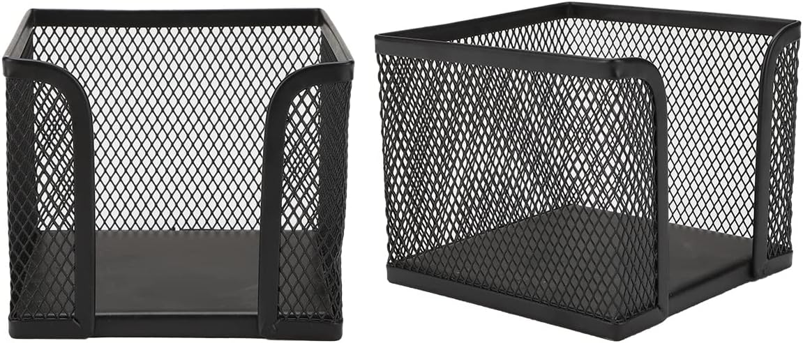 Mind Reader 2-Pack Metal Mesh Memo Pad Holder, Black : Office Products