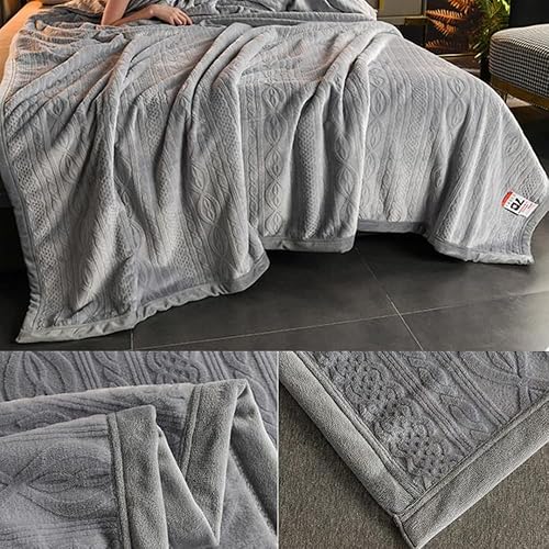 Miniatura 2 de LIGUOGUO Manta de felpa de franela de color liso, tamaño individual, tamaño matrimonial, tamaño Queen, manta de cama, colchas, sábanas de cama para