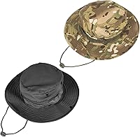 Vista 19 de Sombreros de sol para hombres y mujeres, sombrero de cubo UPF 50+, sombrero Boonie plegable, protección UV, senderismo, playa, pesca, safari