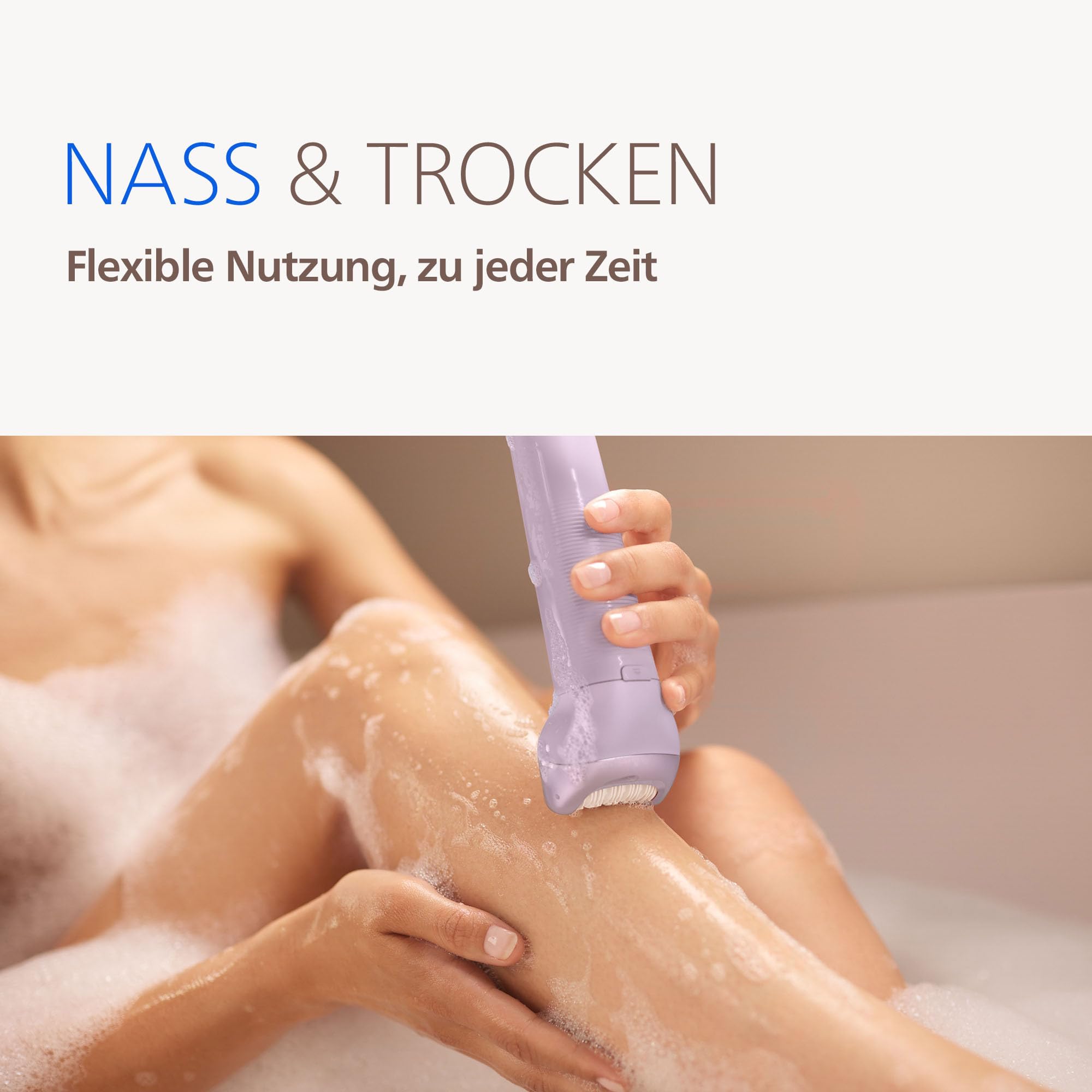Philips Epilierer Series 9000 Kabelloser Epilierer Nass- und Trockenanwendung BRE728/00 60 Min. Akku 9 Zubehörteile