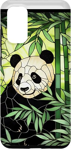Galaxy S20 Elegant Panda Waltz Stained Glass Artistry Brilliance Case