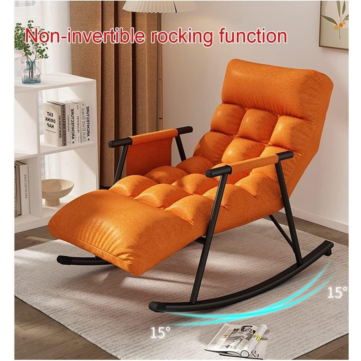 Sillón reclinable Ajustable para Interiores para Adultos - Cómodo sofá Individual para Dormitorio, Sala de Estar, Sala de Lectura y balcón - Sillón de Tela técnica (Gris