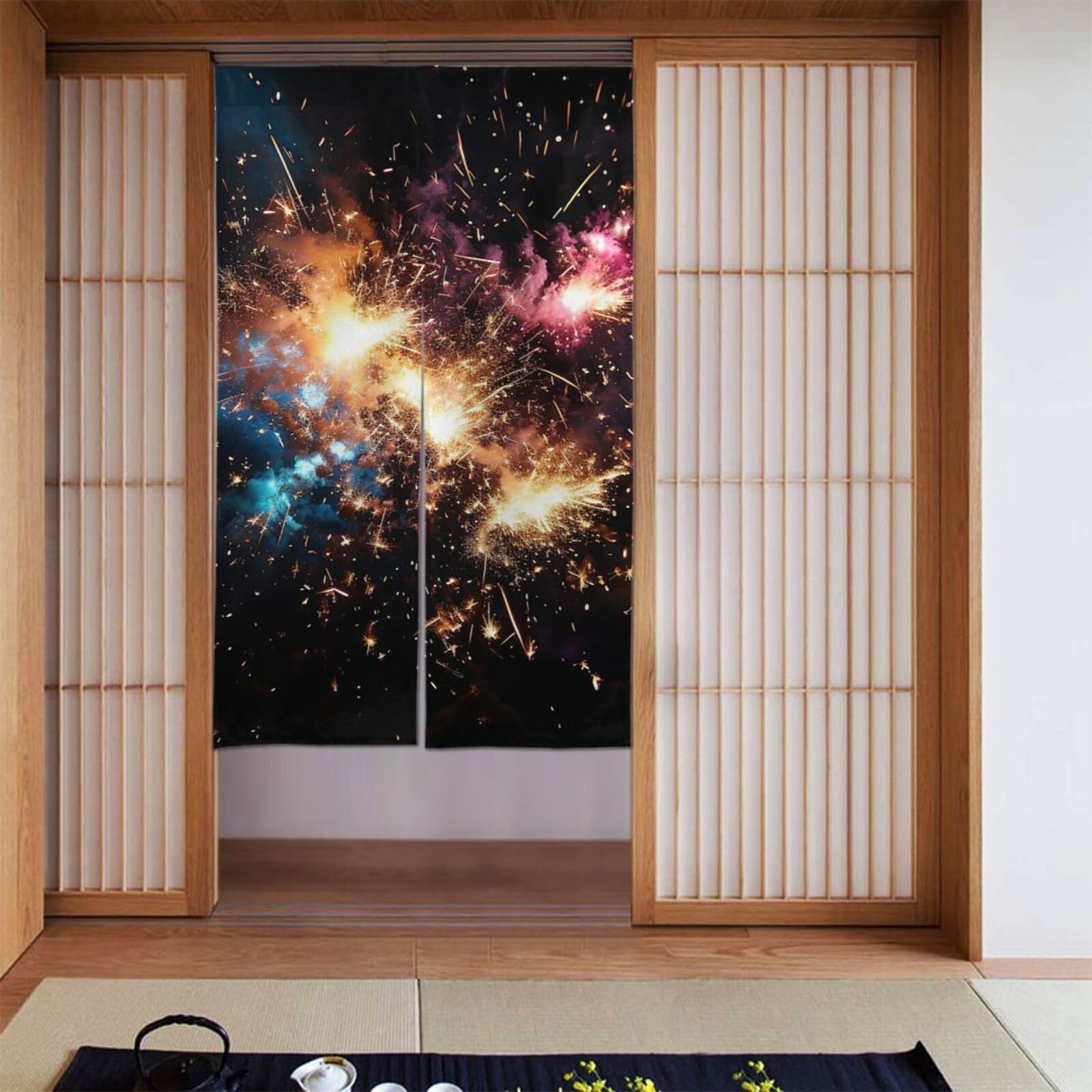 Rideaux de séparation amusants occultants et personnalisés de 86,4x142,2 cm pour porte