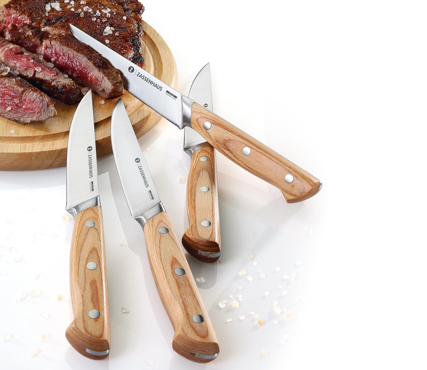 Zassenhaus 70804 Lot de 4 couteaux à steak en acier inoxydable