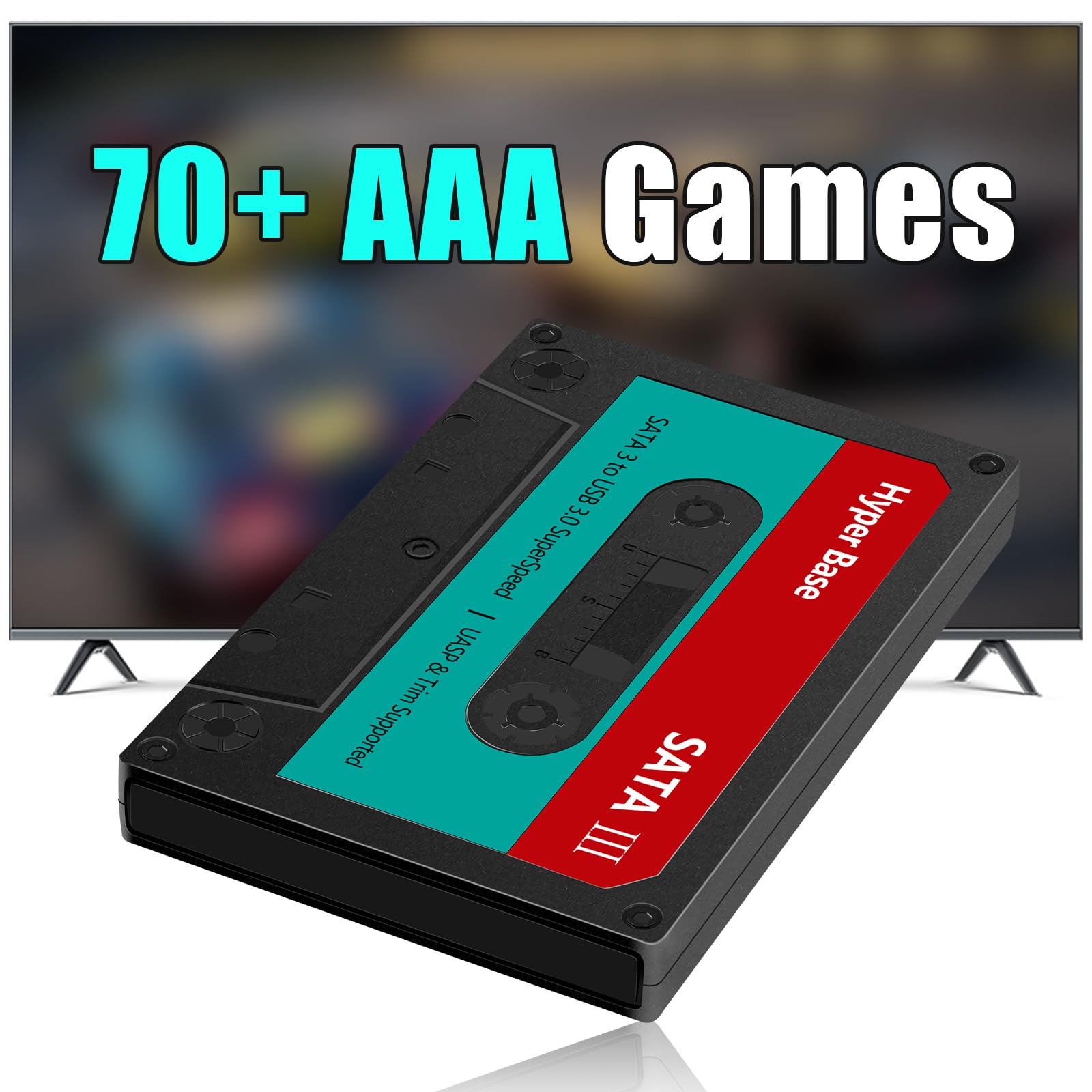 2TB Retro Gaming Hard Drive Emulator Console with 77 AAA Games 2T External Hard Drive Gaming Consoles, Plug & Play Video Games, Game System for PC/Windows
