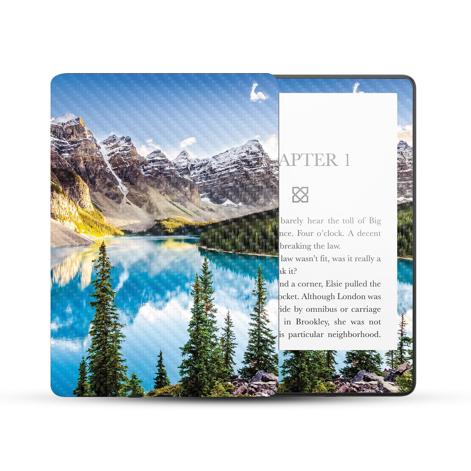 MightySkins Carbon Fiber Skin For Kindle Paperwhite 5 (2021, 6.8") - Protective Vinyl Wrap, Made In USA