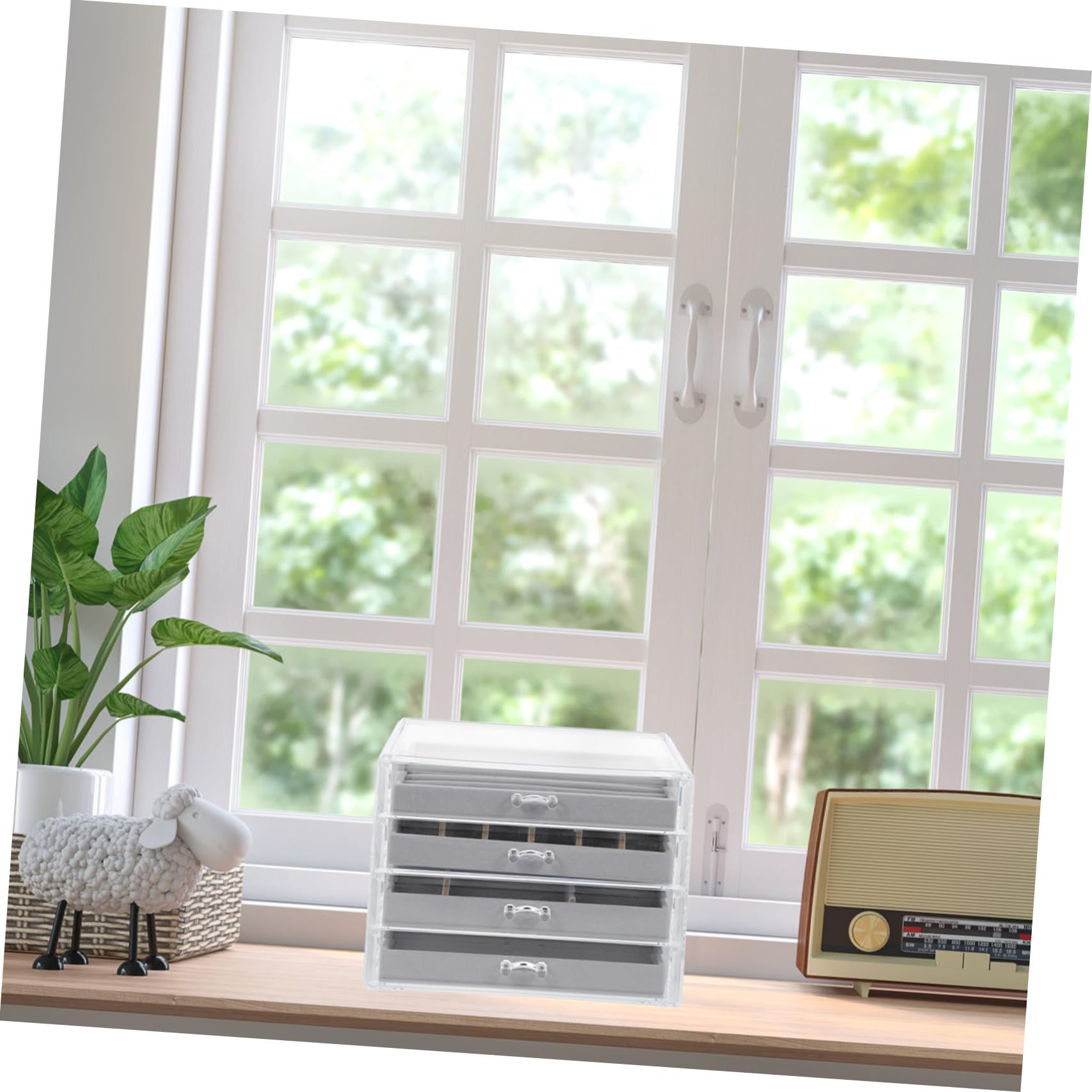 Organizer Cosmetici da Scrivania Multi-livello in Ps Cassetto