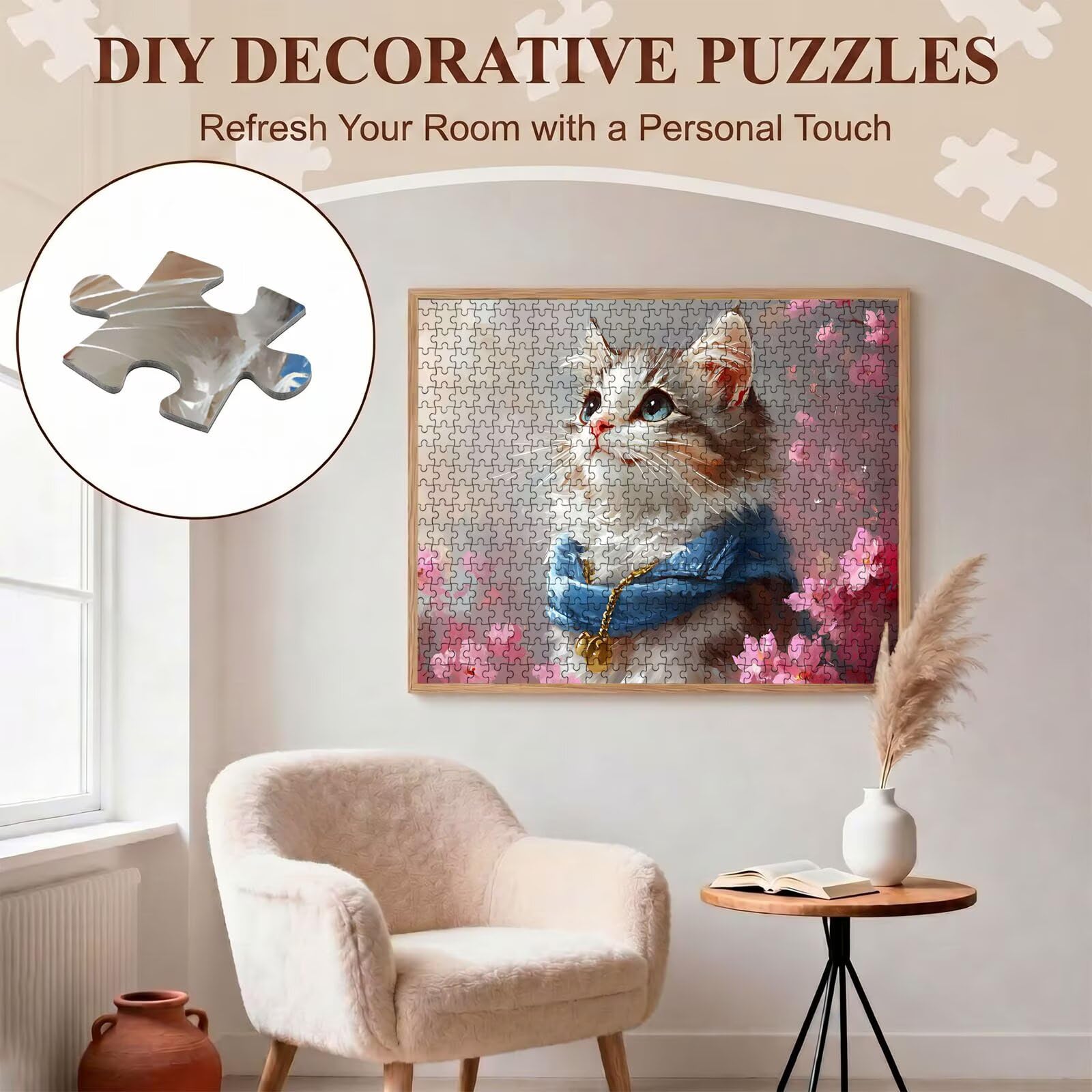 gatto animale domestico Puzzle 6000 Pezzi per Adulti, Puzzle in Legno -Collezione Classica con Poster Incluso - Sfida di Concentrazione e Passatempo Antistress, Gioco per Famiglia, 179 x 105 cm f0-681