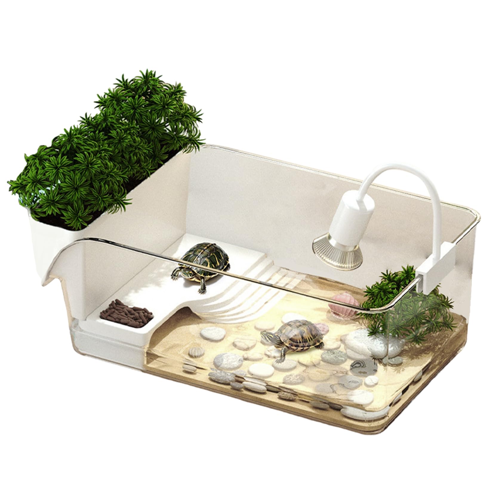 Aquarium, kit Complet d'habitat pour Tortues avec Zone Multifonction et Filtre à Eau pour Tortues et Animaux Aquatiques Aquarium pour Poissons pour pour