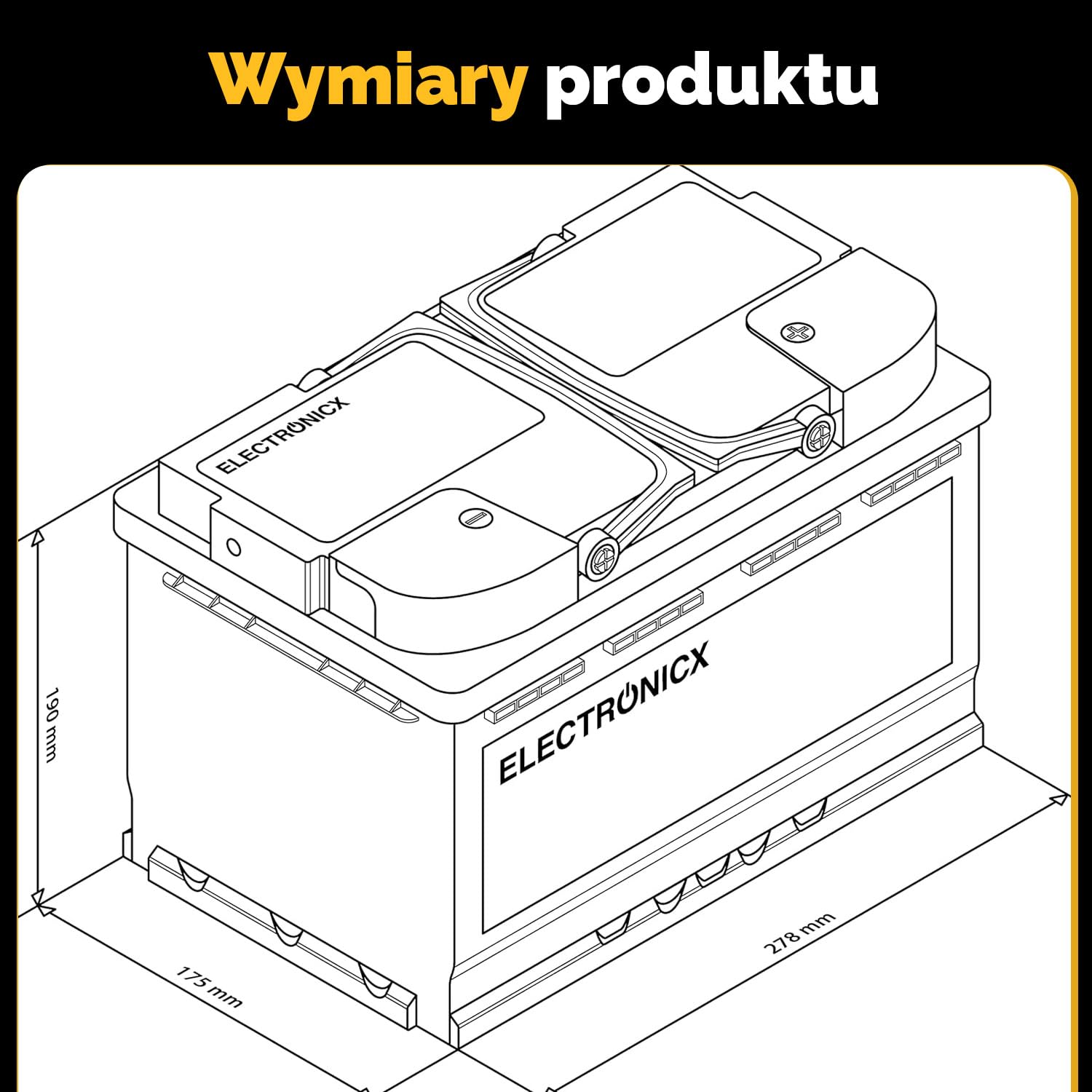 Electronicx GEL Solar Edition 100Ah 12V – akumulator żelowy Deep Cycle – 100Ah – bezobsługowy, szczelny, do użytku wewnętrznego – bez wycieków kwasu – ochrona przed korozją – 100% technologii żelowej